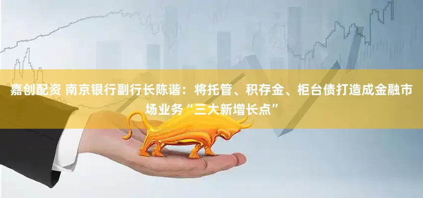 嘉创配资 南京银行副行长陈谐：将托管、积存金、柜台债打造成金融市场业务“三大新增长点”