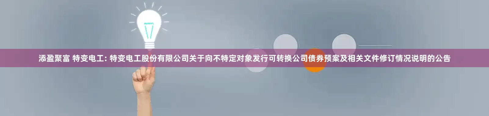 添盈聚富 特变电工: 特变电工股份有限公司关于向不特定对象发行可转换公司债券预案及相关文件修订情况说明的公告